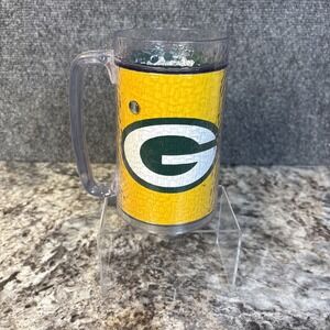 Vtg~NFL~Green‎ Bay Packers~Thermo-Serv Mug~Insulated~16oz Plastic